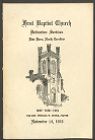 First Baptist Church dedication services : New Bern, North Carolina, 1809-1848-1943